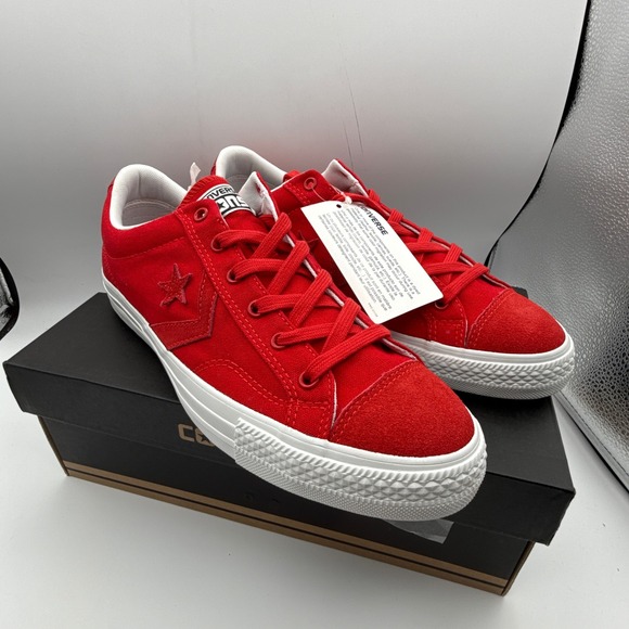 Converse Star Player Ox Mens 10/Womens 12 Shoes 142169C Red‎ NIB - Picture 2 of 11